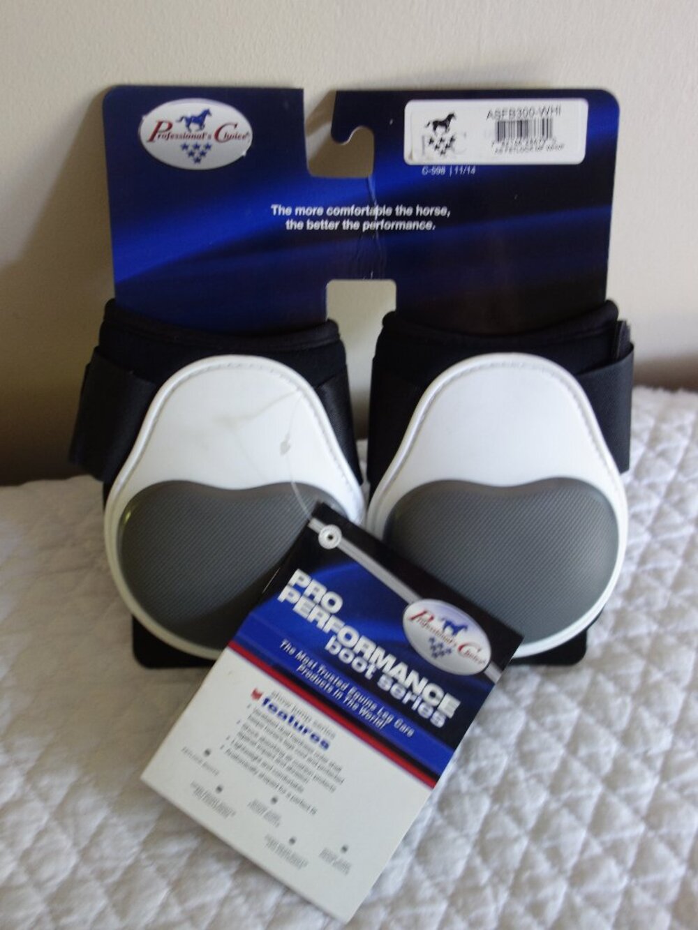 New PROFESSIONAL’S CHOICE Pro Performance Horse Fetlock Boots ASFB300-WHI